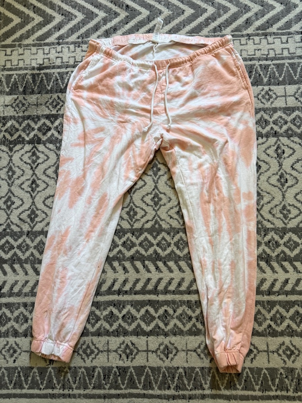 Activ 8 Tie-Dye Jogger Pants - Peach/White